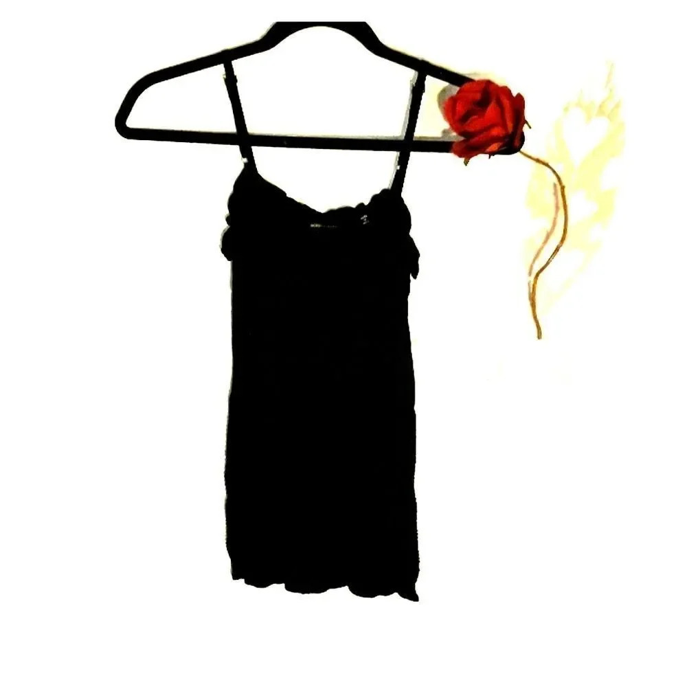 BCBGMAXAZRIA Black Knit Camisole S